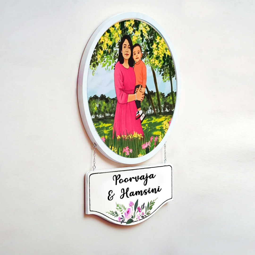 Photo Caricature Hanging Name Plate