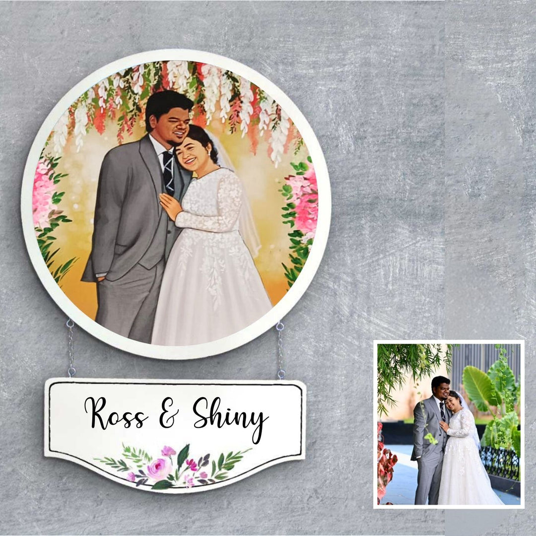 Photo Caricature Hanging Name Plate