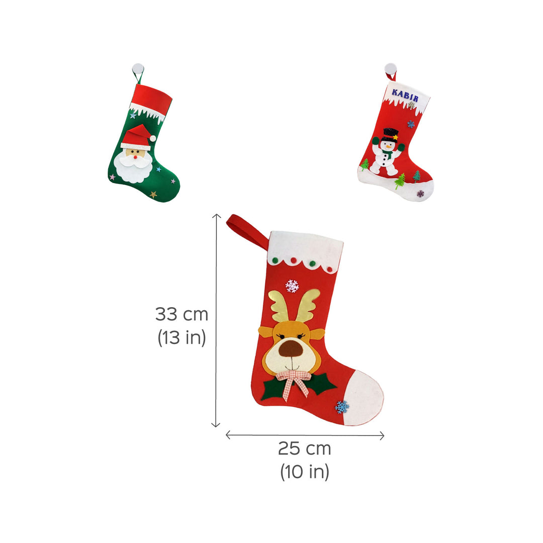 Personalised Felt Christmas Stocking For Kids | Extra Large