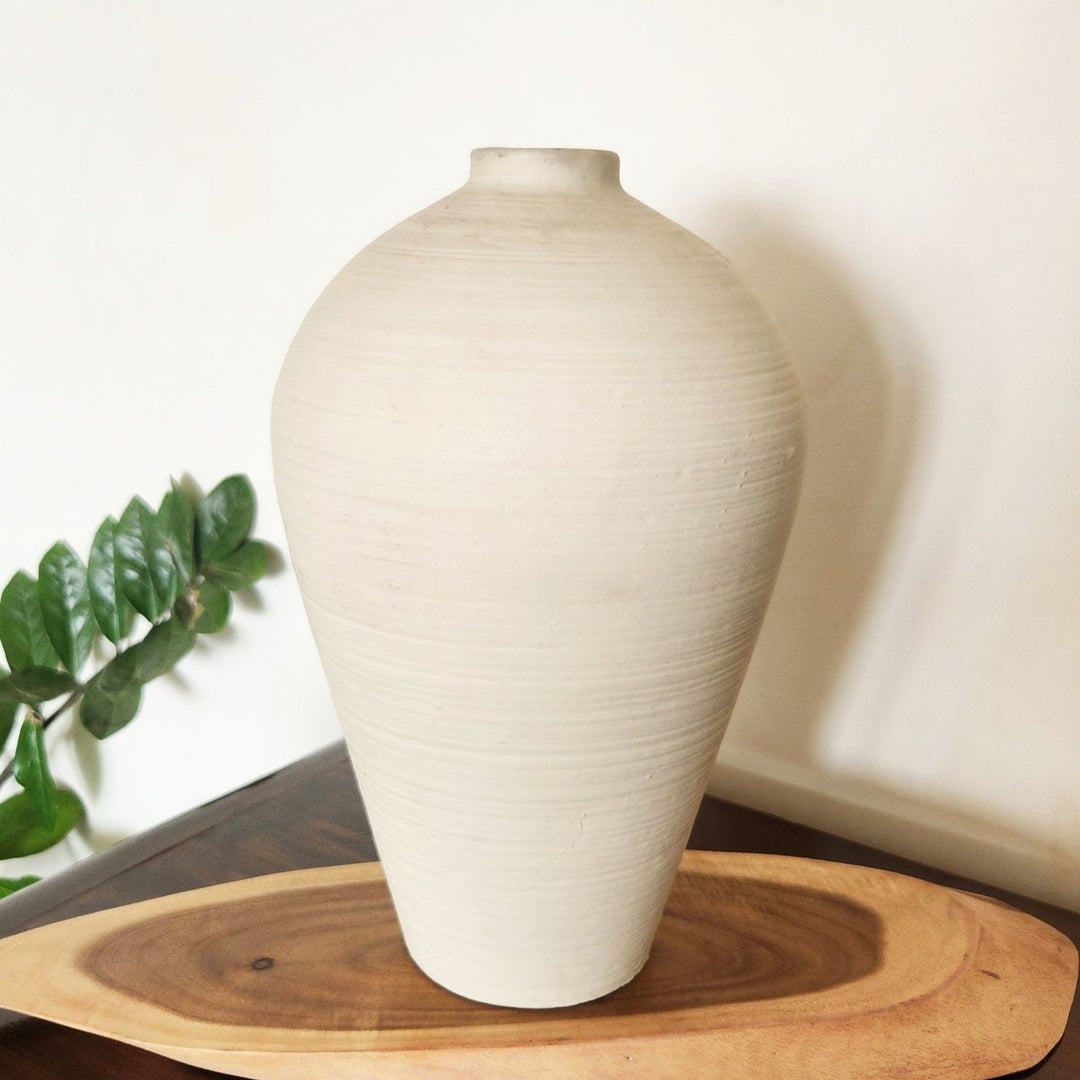 Handmade Ceramic Textured Urn Flower Ceramic Vase