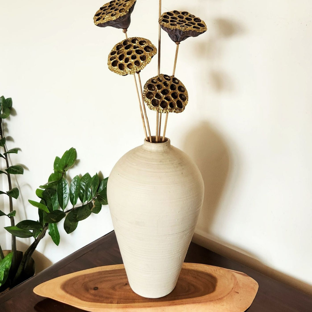 Handmade Ceramic Textured Urn Flower Ceramic Vase