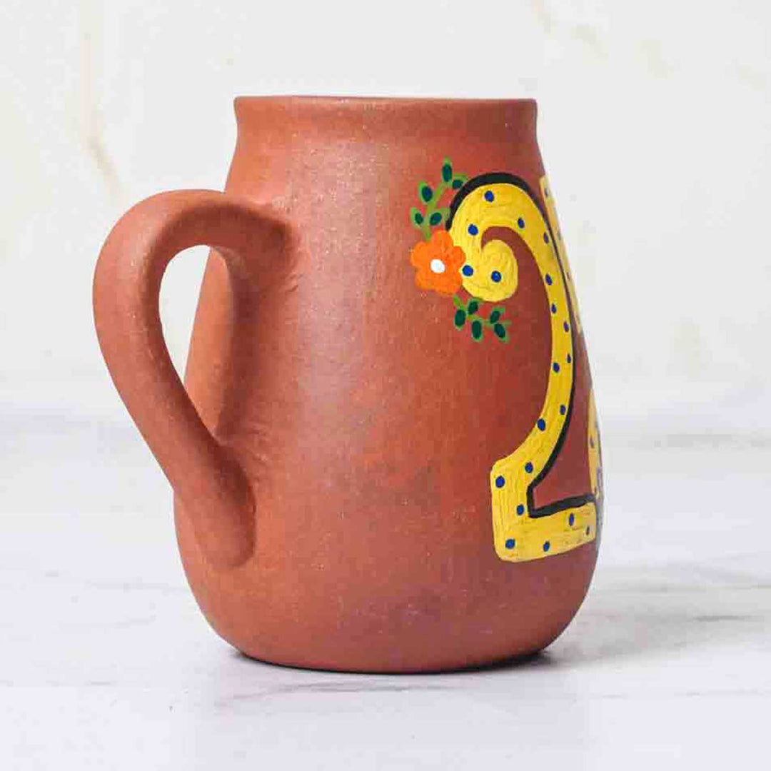 Personalized Hand-painted Wedding Anniversary Milestone Terracotta Mug