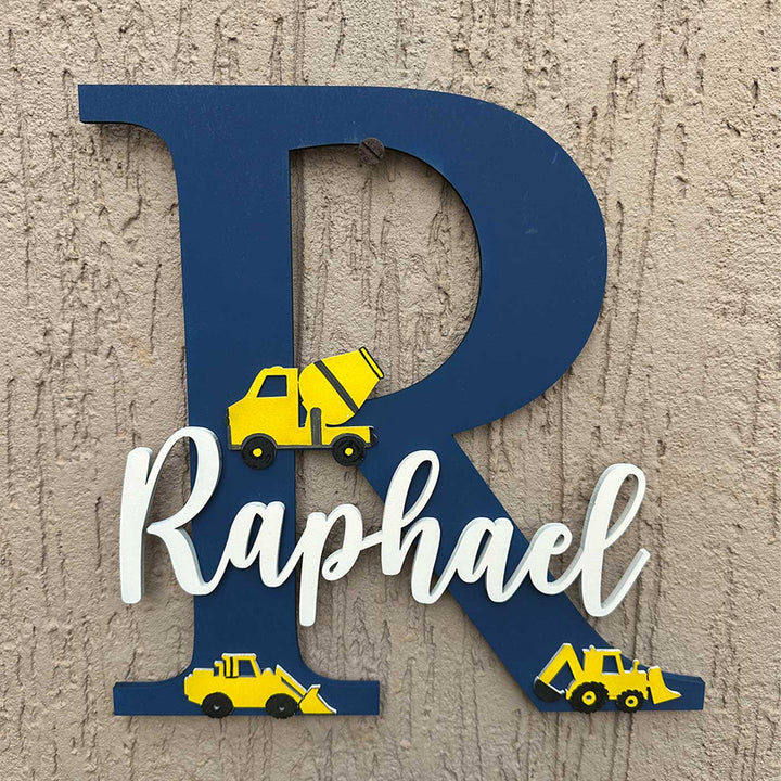 Personalized Handmade Wooden Monogram Name Plate