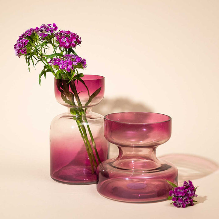 Handmade Ombre Lilac Glass Vase