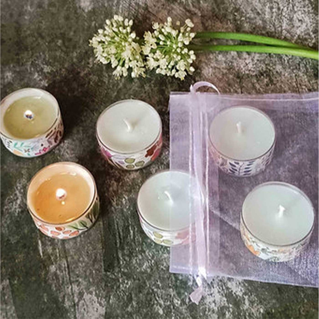 Tapestry Wax Tealight Candle | Set Of 6