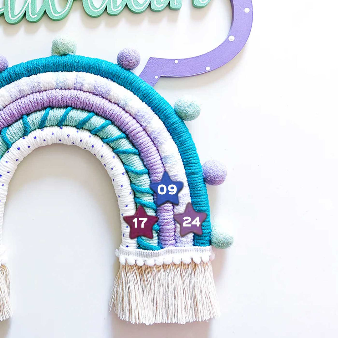 Macrame Prince Rainbow Personalized Kids' Nameplate