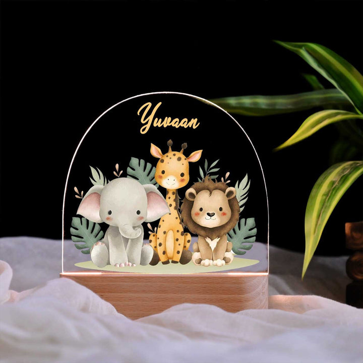 Personalized Jungle Theme Acrylic LED Table Lamp