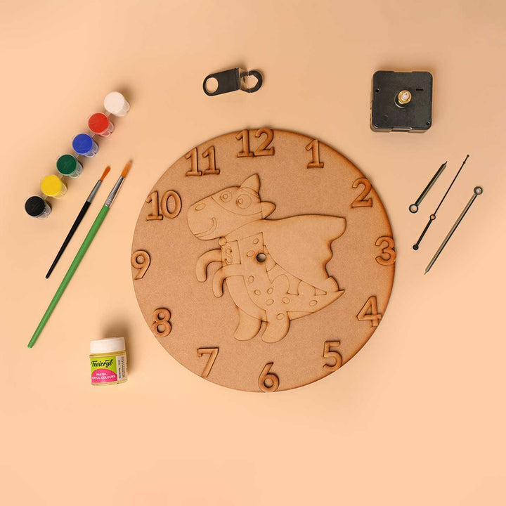 Handmade Dino Adventure Clock Painting DIY Kit | Set of 8