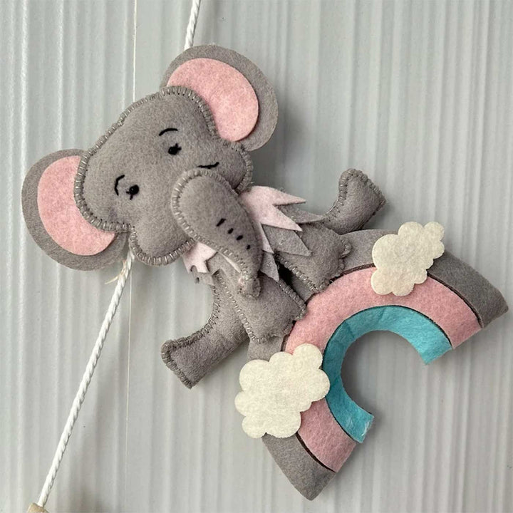 Personalized Elephant Rainbow Felt Bunting / Garland For Kids