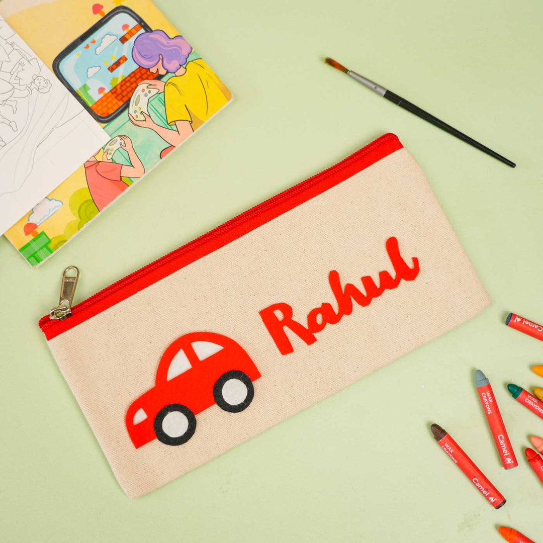 Personalized Car Theme Stationary Pouch