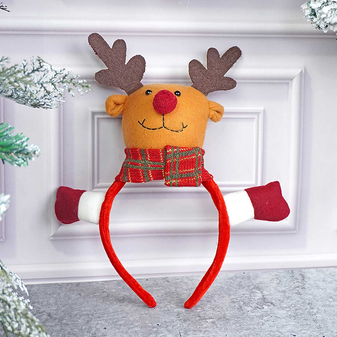 3D Rudolf Reindeer Theme Kids Hairband | Secret Santa Gift Ideas