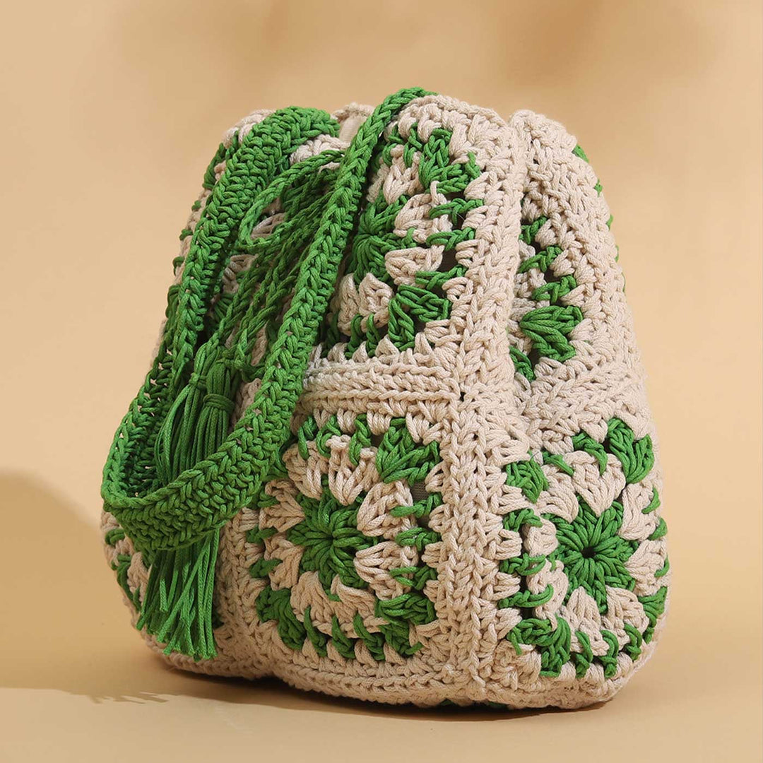 Handmade Crochet Green St. Patrick Shoulder Bag