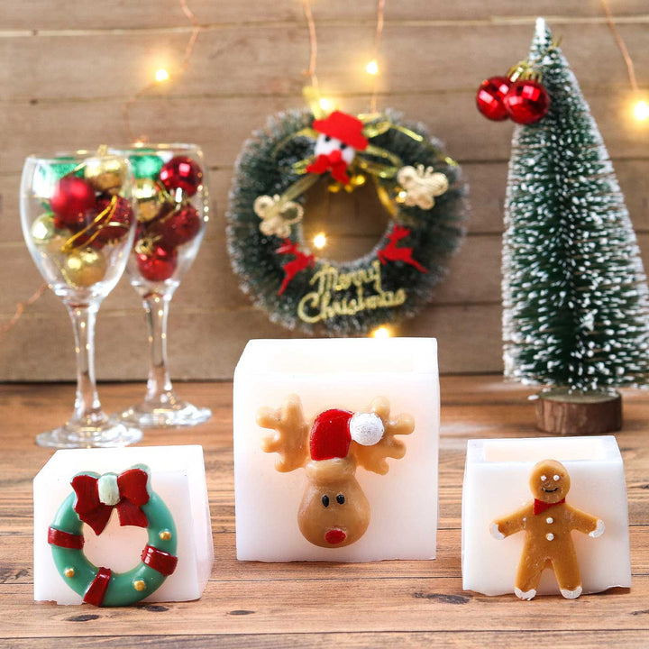 Handmade Wax Tealight Holders For Christmas Decoration | Set Of 2