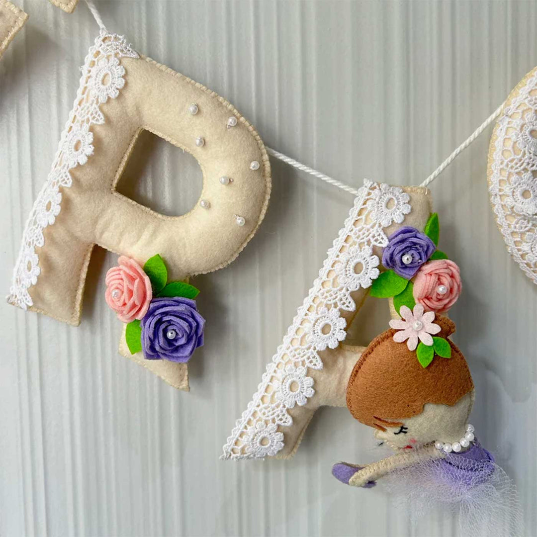 Personalized Ballerina Felt Bunting / Garland For Kids