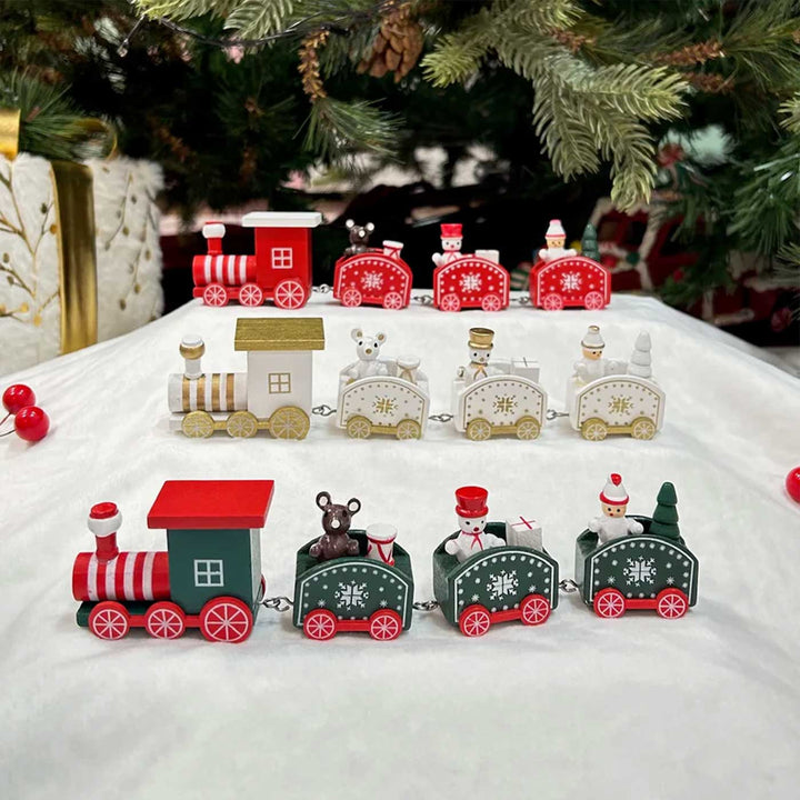 North Pole Express Train Wooden Table Decor For Christmas Decoration | Set Of 3