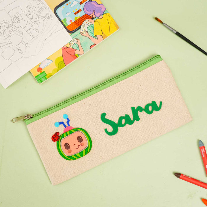 Personalized Cocomelon Theme Stationary Pouch