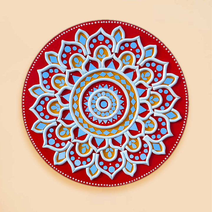 Pre Marked Rangoli Lippan Art MDF Wood DIY Kit