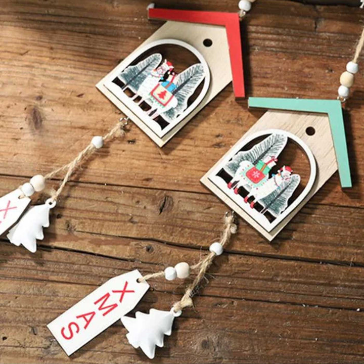 Handmade Llama Wooden Ornaments For Christmas Tree Decoration | Set Of 2