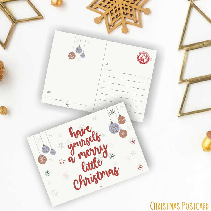 Holiday Wishes Postcards | Secret Santa Gift Ideas | Set Of 7