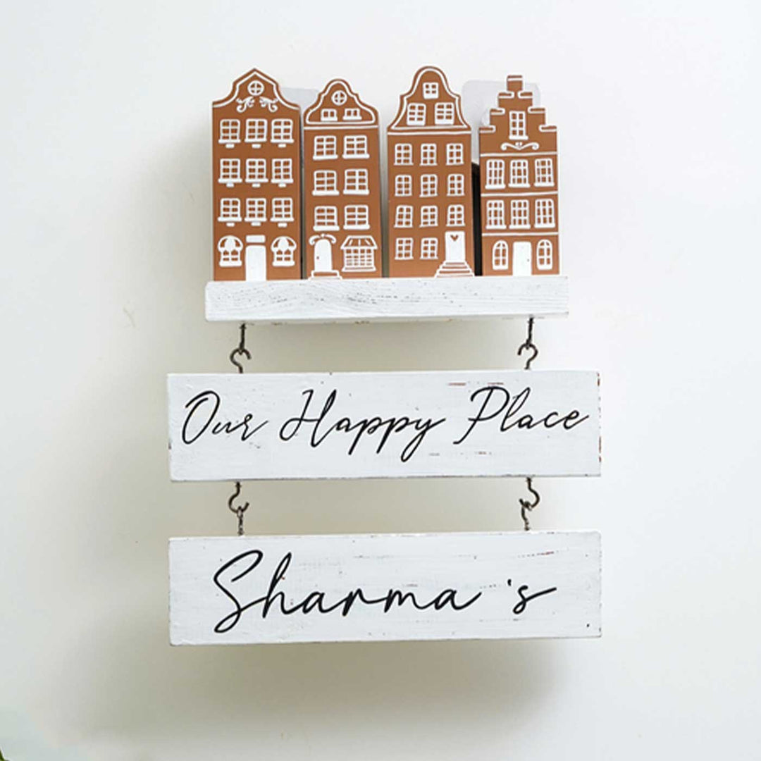 Personalized Miniature Skyline Wooden Name Plate