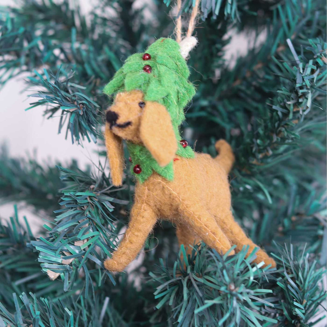 Coco The Spaniel Felt Ornament For Christmas Tree Decoration