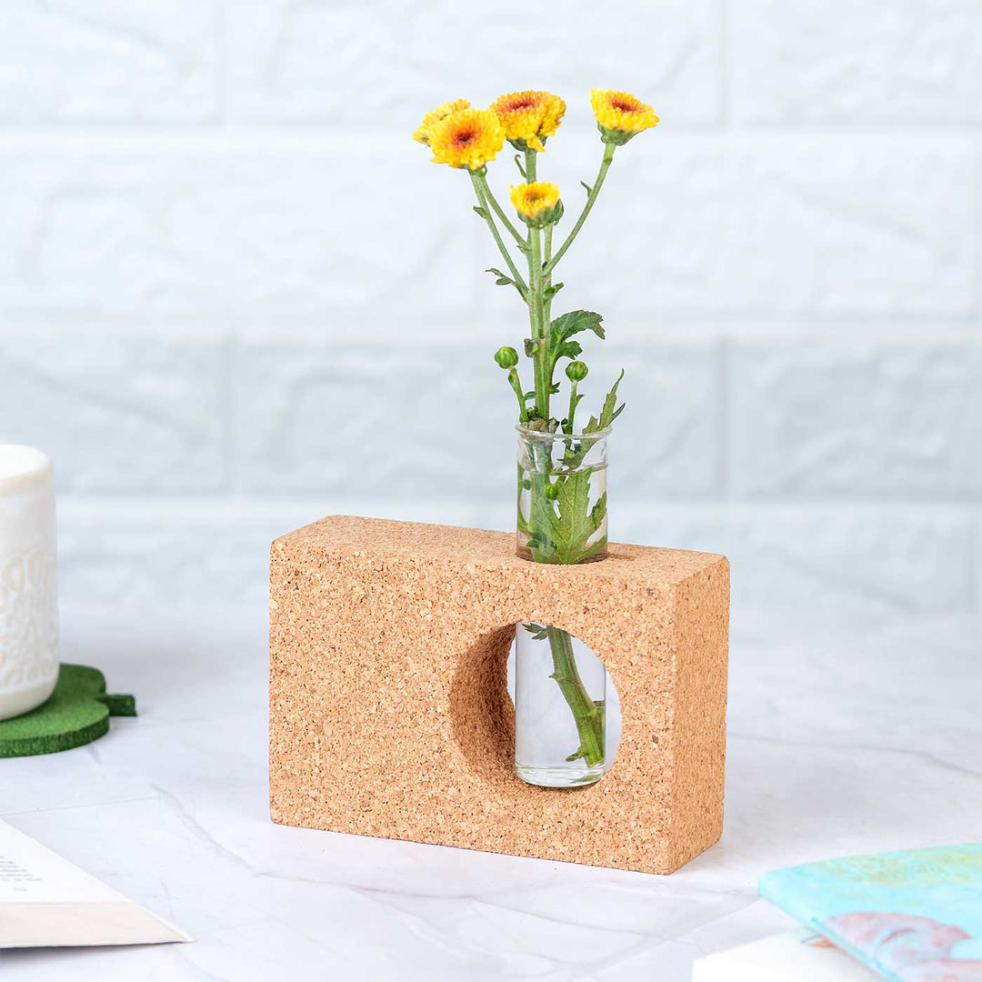 Handmade Minimal Test Tube Cork Planter