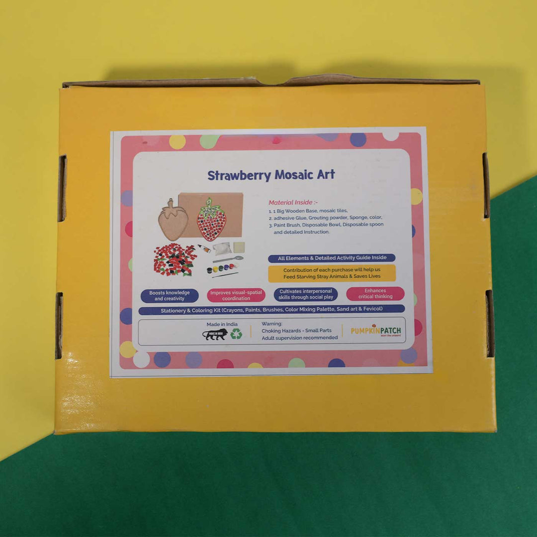 Handmade Strawberry Mosaic Art DIY Kit | Set of 8