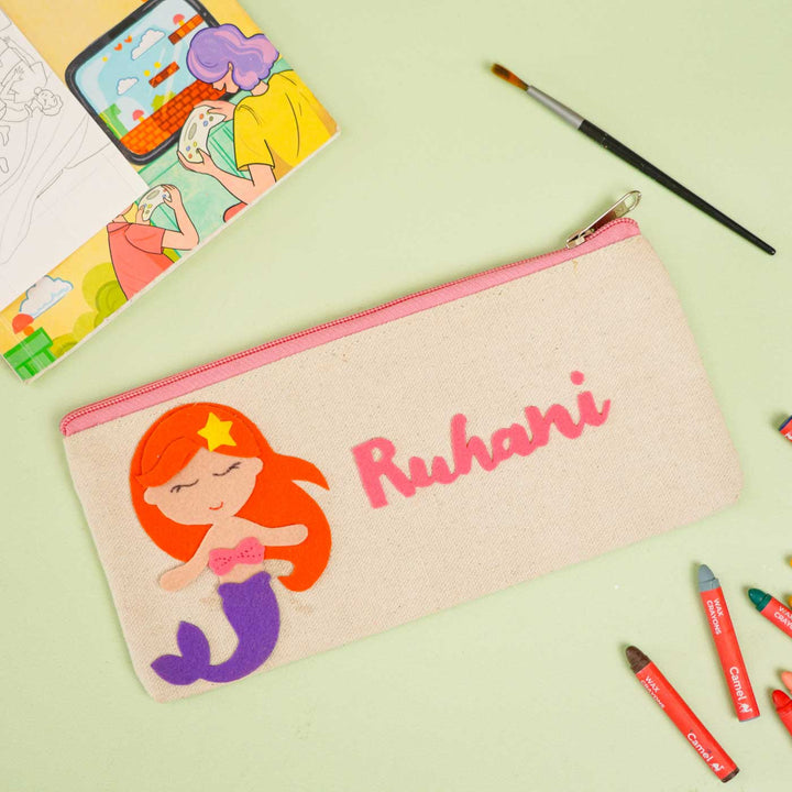 Personalized Mermaid Theme Stationary Pouch