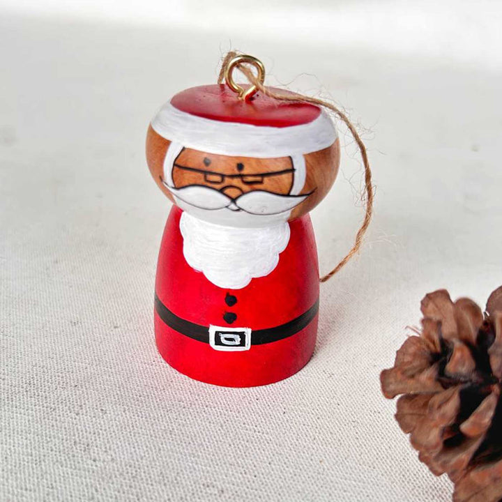 Handmade Santa Wooden Ornament For Christmas Tree Decoration