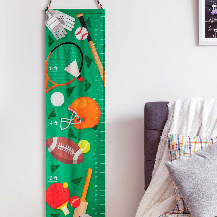 Personalized Aisha, The All Rounder Theme Cotton Height Chart For Kids