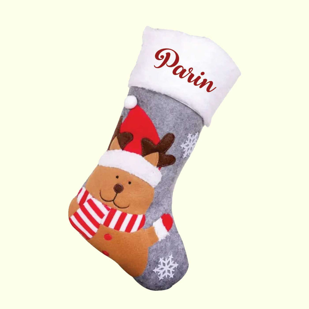 Personalized Holiday Harmony Cotton & Fur Stockings For Christmas Decoration