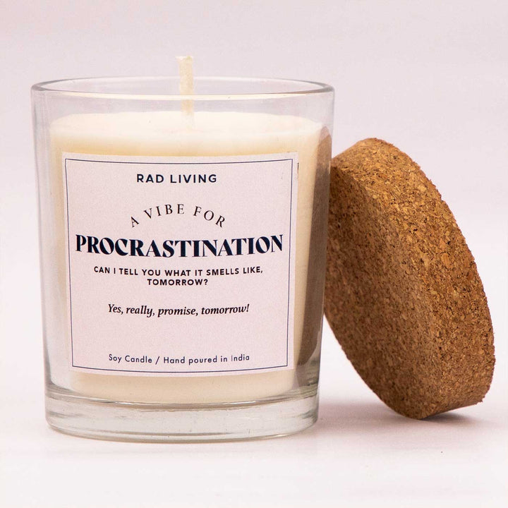 Hand Poured Procrastination Seaside Scented Soy Wax Candle