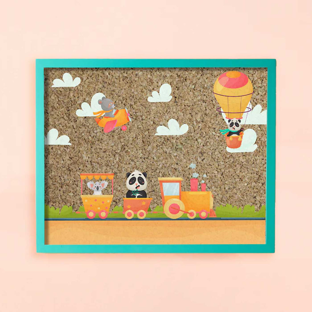 Handmade All Aboard Wooden Pinboard For Kids