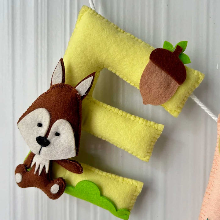 Personalized Woodlands Theme Felt Bunting / Garland For Kids