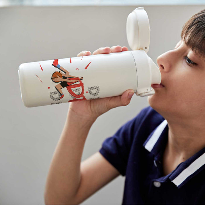 Personalized Basketball Fever Boy Theme Steel Insulated Water Bottle