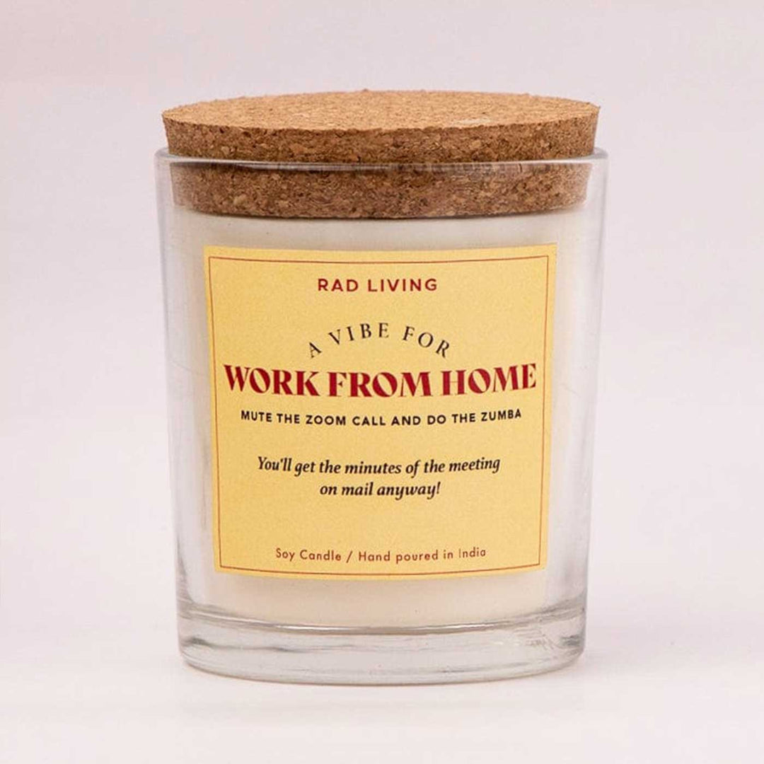 Hand Poured Work From Home Cappuccino Scented Soy Wax Candle