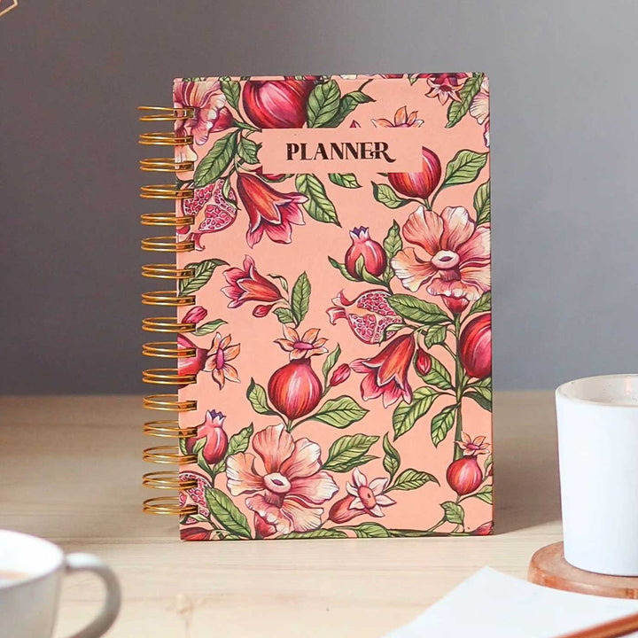 Handmade Anar Peach Undated Planner | 120 Pages