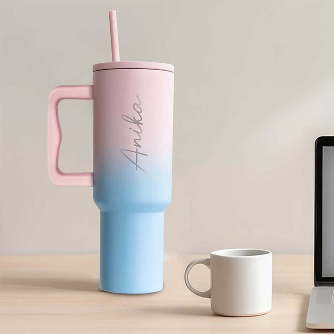 Personalized Minimalist Printed Steel Tumbler