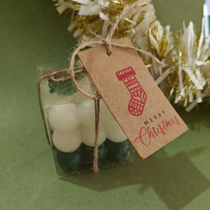 Handmade Bubble Cherry Soy Wax Candle For Christmas Decoration