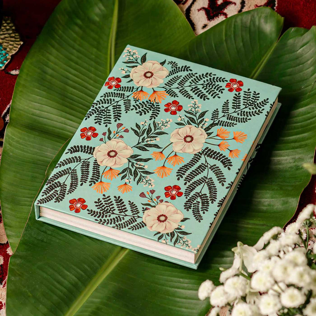 Handmade Bombay Blooms  Planner With Habit Tracker | 160 Pages