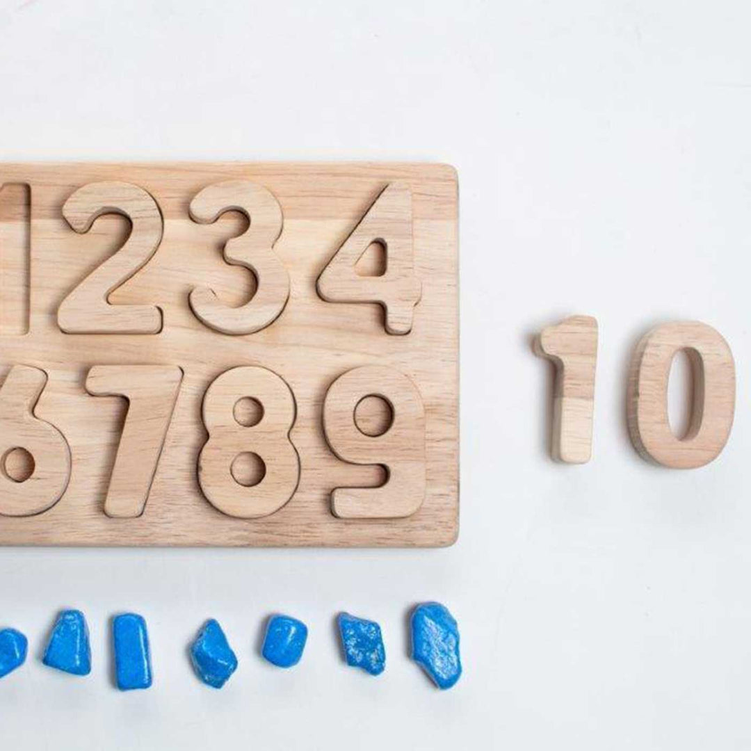 Wooden 0-9 Math Number Puzzle For Kids