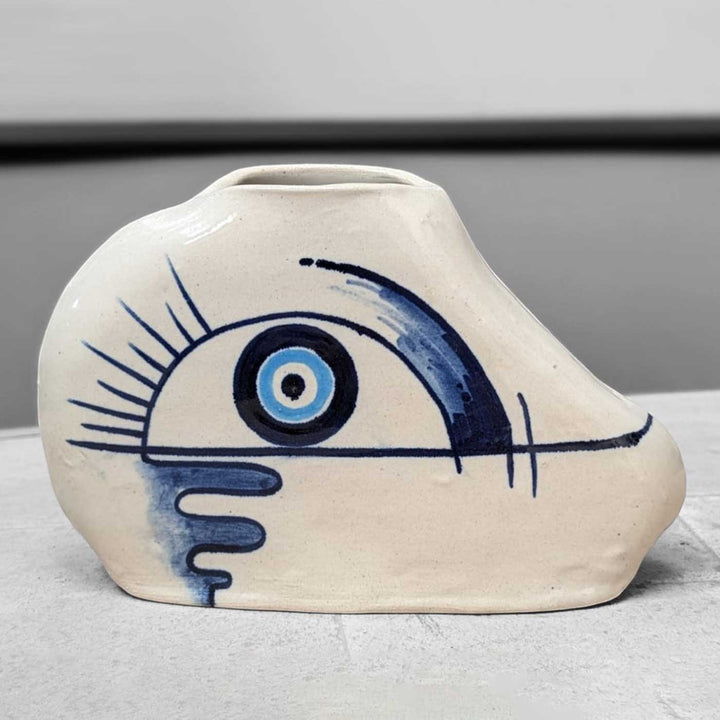 Hand-Painted Evil Eye Vase Ceramic Vase