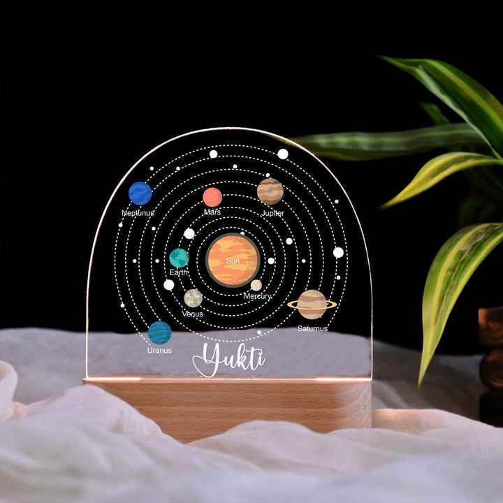 Personalized Solar System Theme Acrylic LED Table Lamp