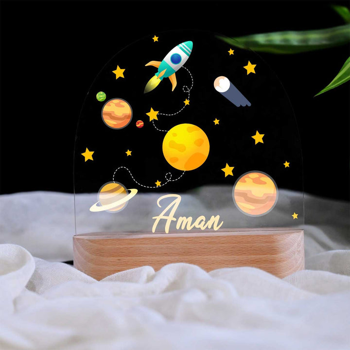 Personalized Galaxy Theme Acrylic LED Table Lamp