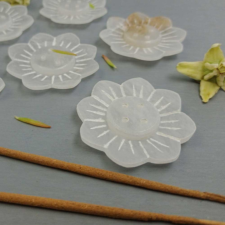 Handmade Handmade White Imad Artistic Alabaster Incense Stick Holder | Set Of 6