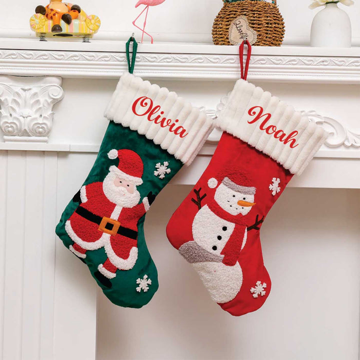 Personalized Festive Knitted Cotton Stockings For Christmas Decoration