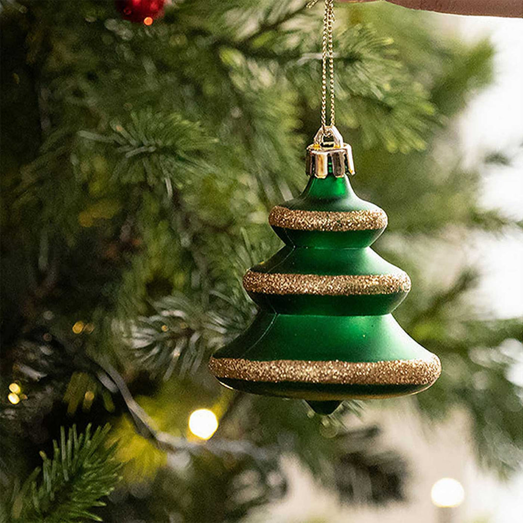 Classic Red, Green & Gold Poinsettia themed Christmas Ball Ornaments For Decoration | Set of 108