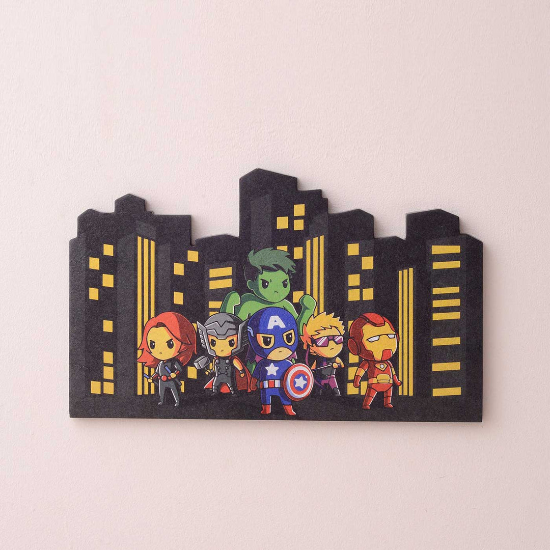 Handmade Avengers Theme Wooden Pinboard For Kids