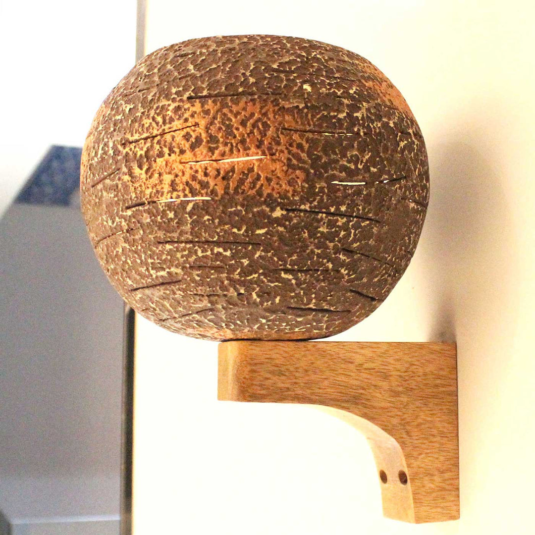 Handmade Copper Globe Light Terracotta Wall Lamp