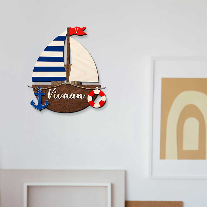 Sail The Seas Personalised Kids 3D Nameplate